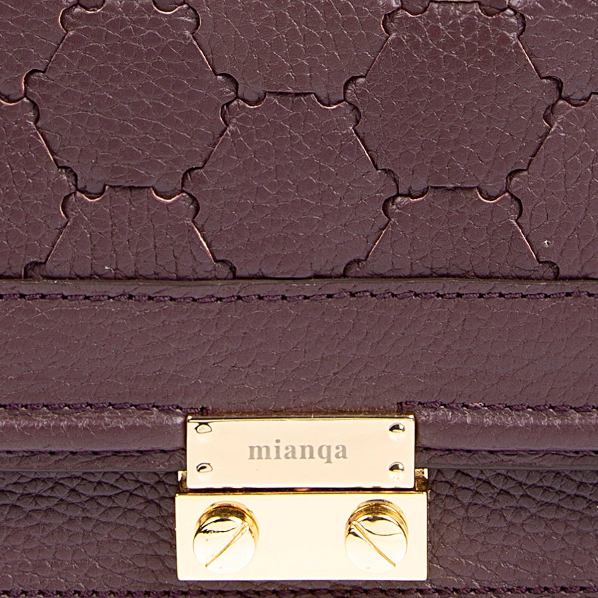 Mualla Designer Leather Shoulder Bag Bordeaux