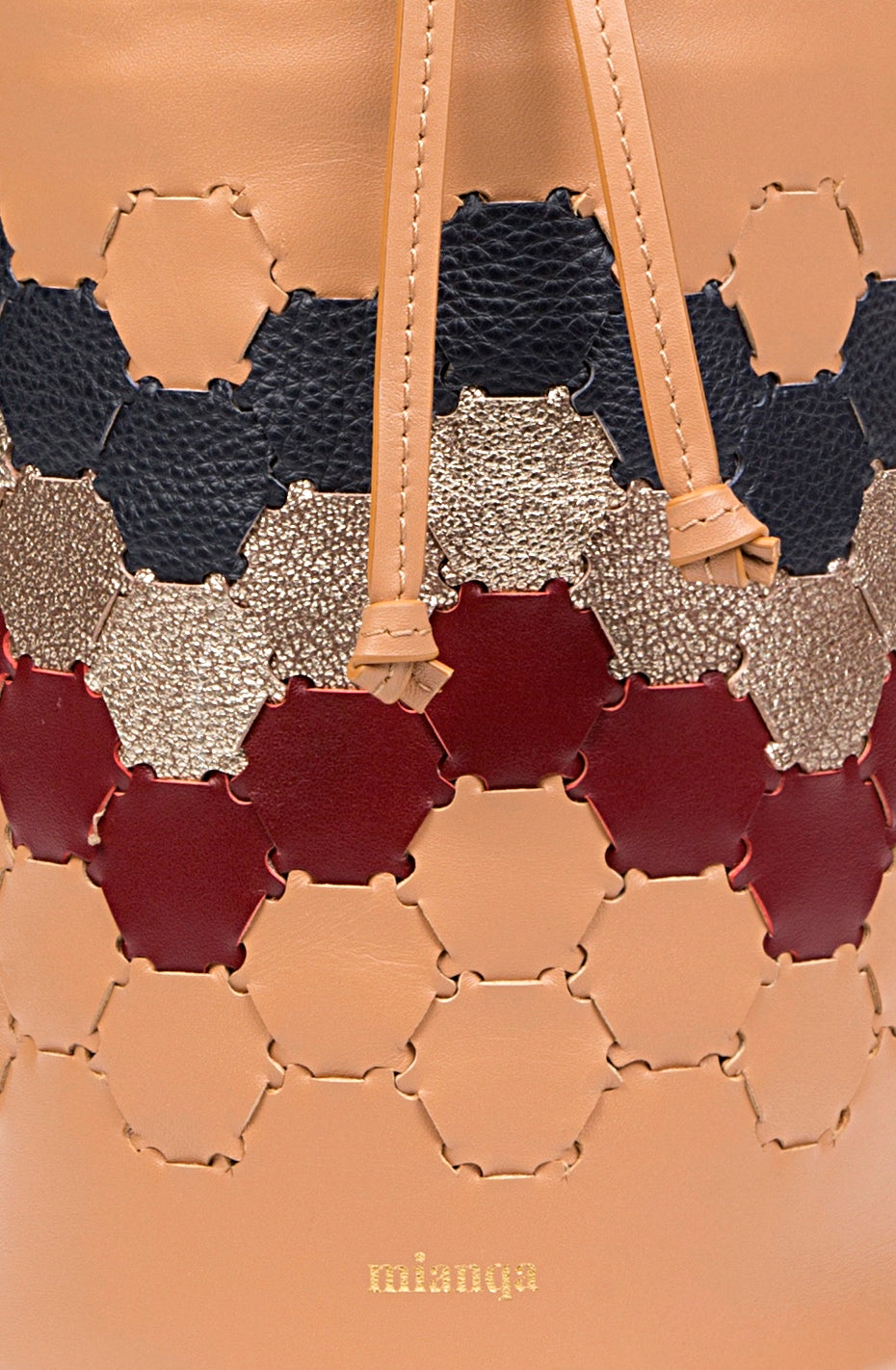 Feride Designer Leather Cylinder Bag Tan