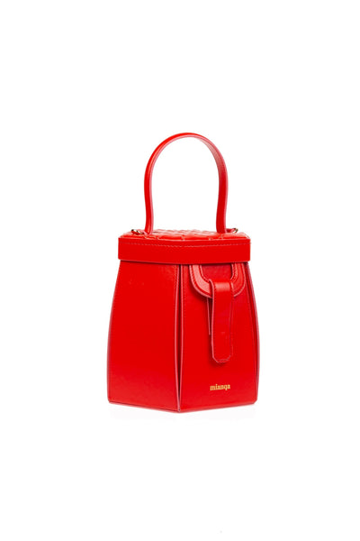 Elif Designer Hexagon Bag Red