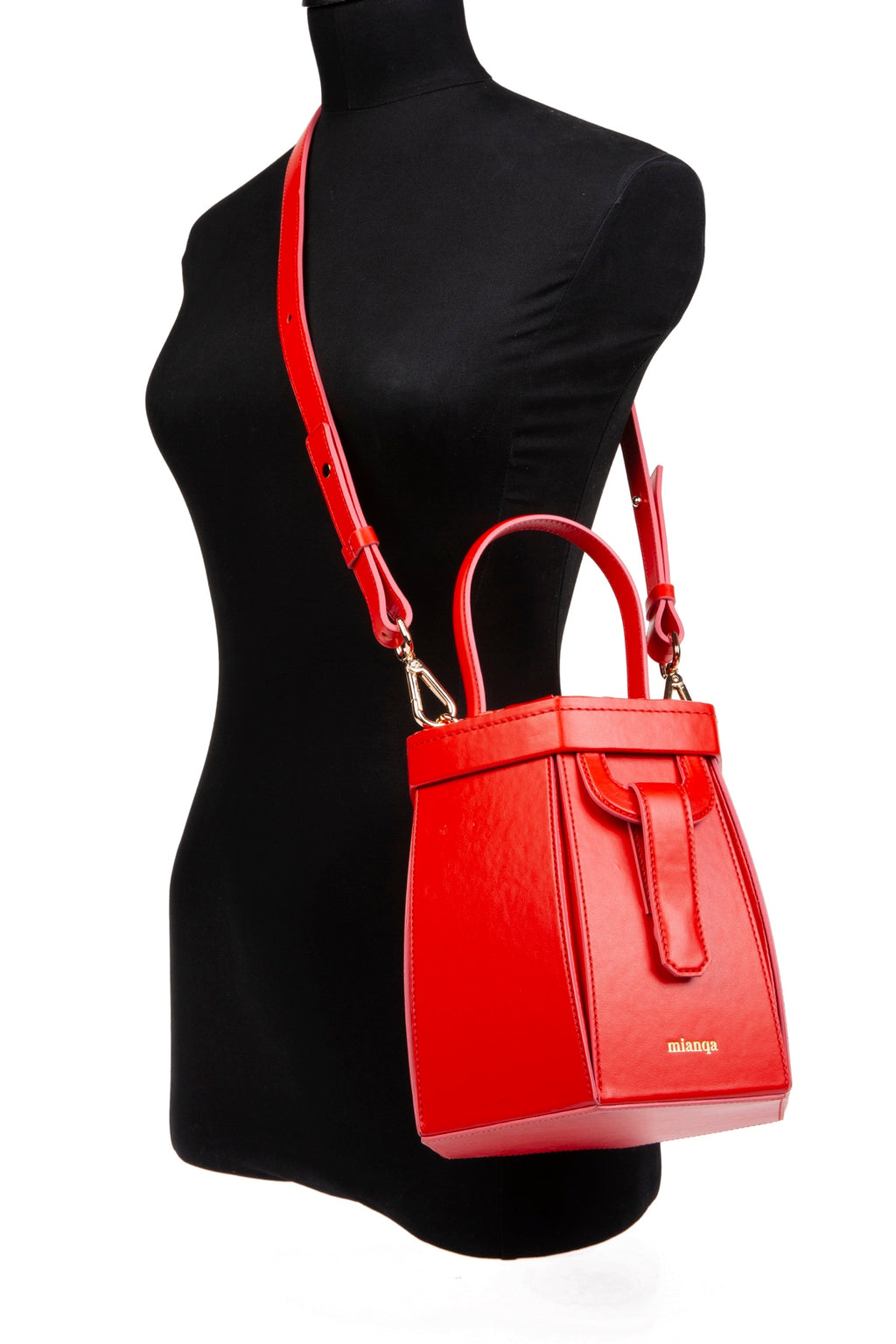 Elif Designer Hexagon Bag Red