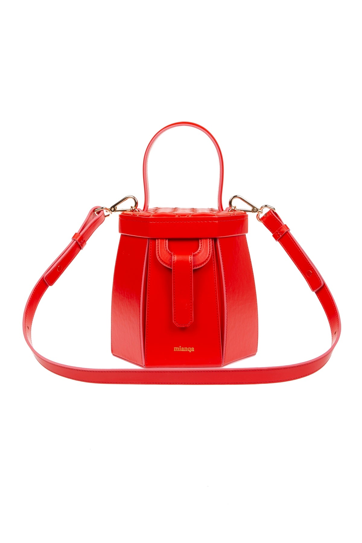 Elif Designer Hexagon Bag Red