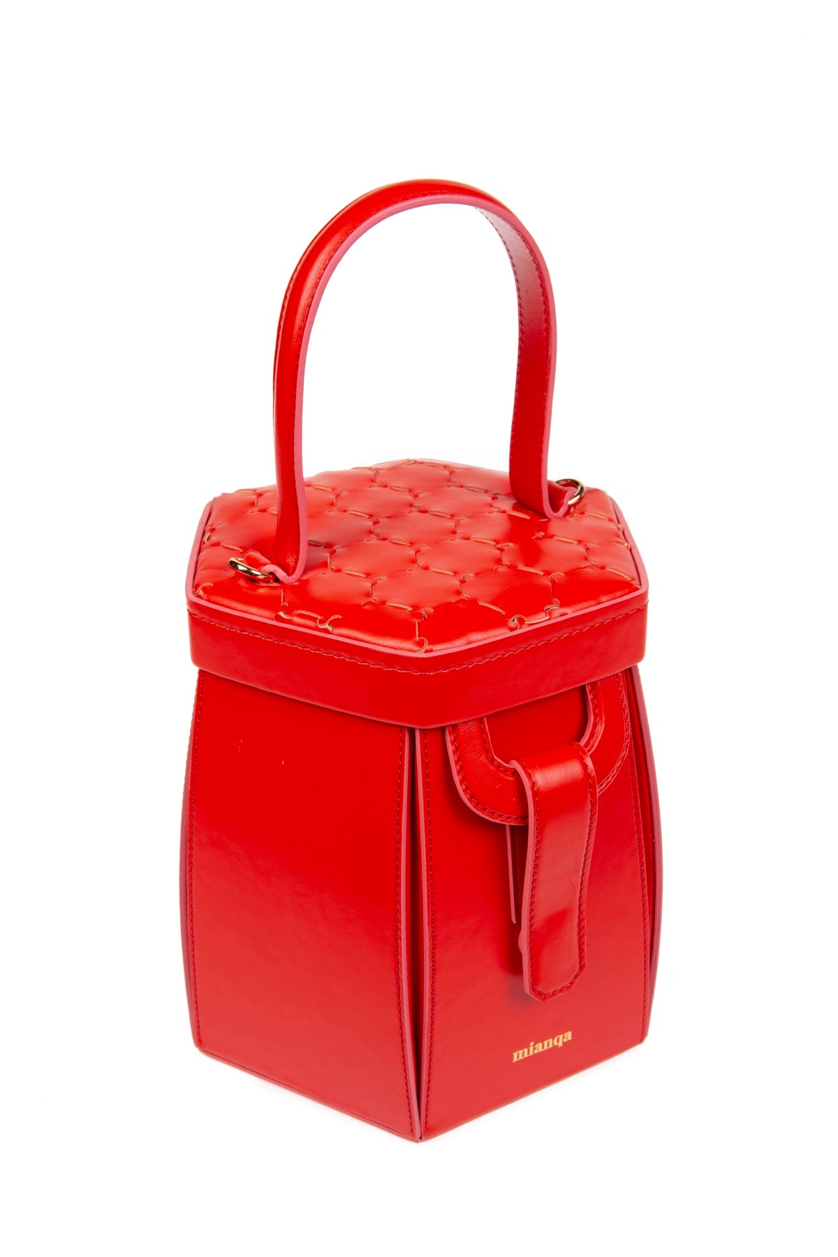 Elif Designer Hexagon Bag Red