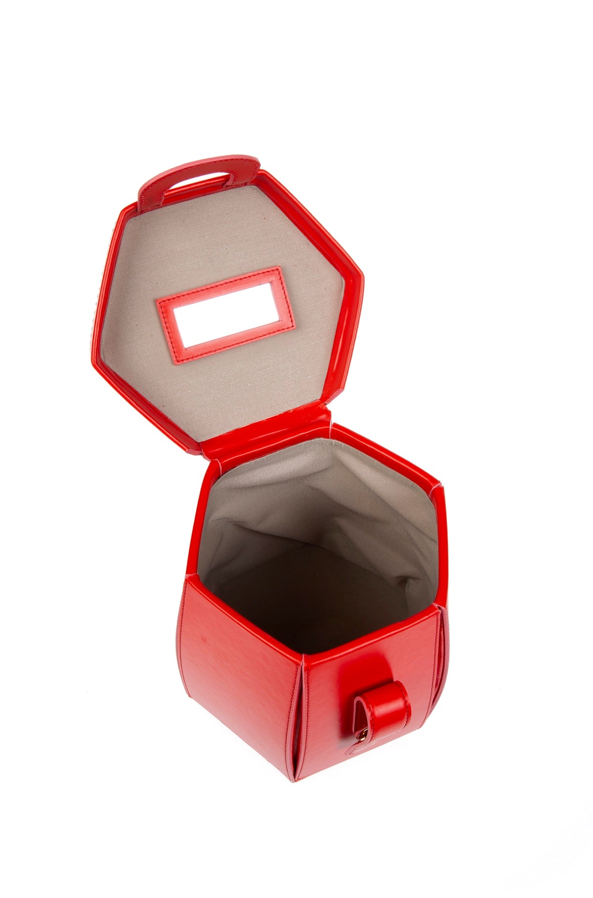 Elif Designer Hexagon Bag Red