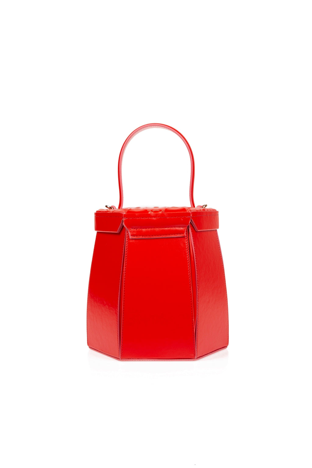 Elif Designer Hexagon Bag Red