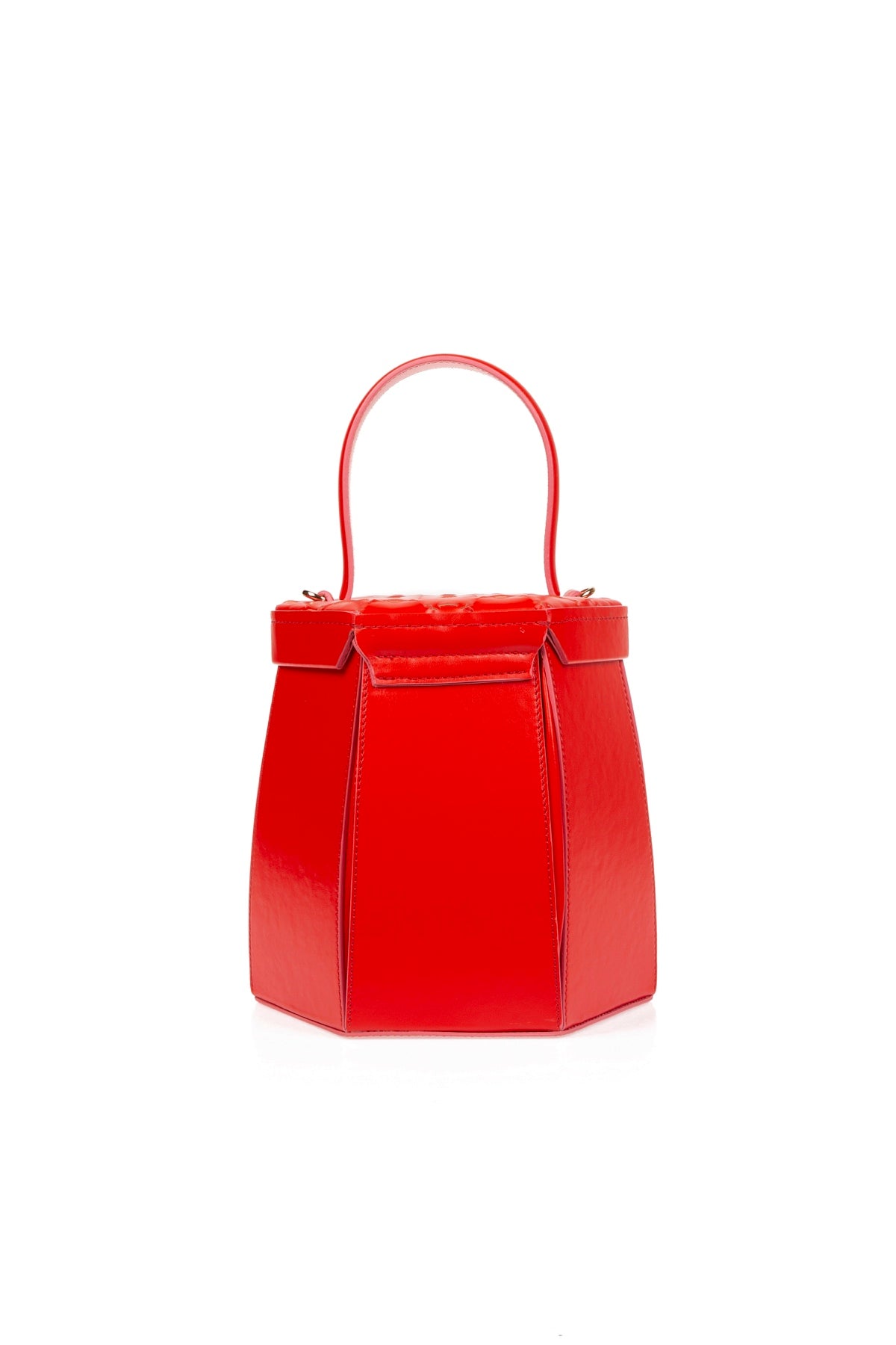 Elif Designer Hexagon Bag Red