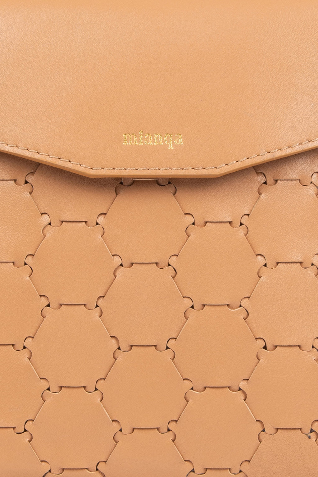 Fureya Designer Leather Crossbody Bag Camel