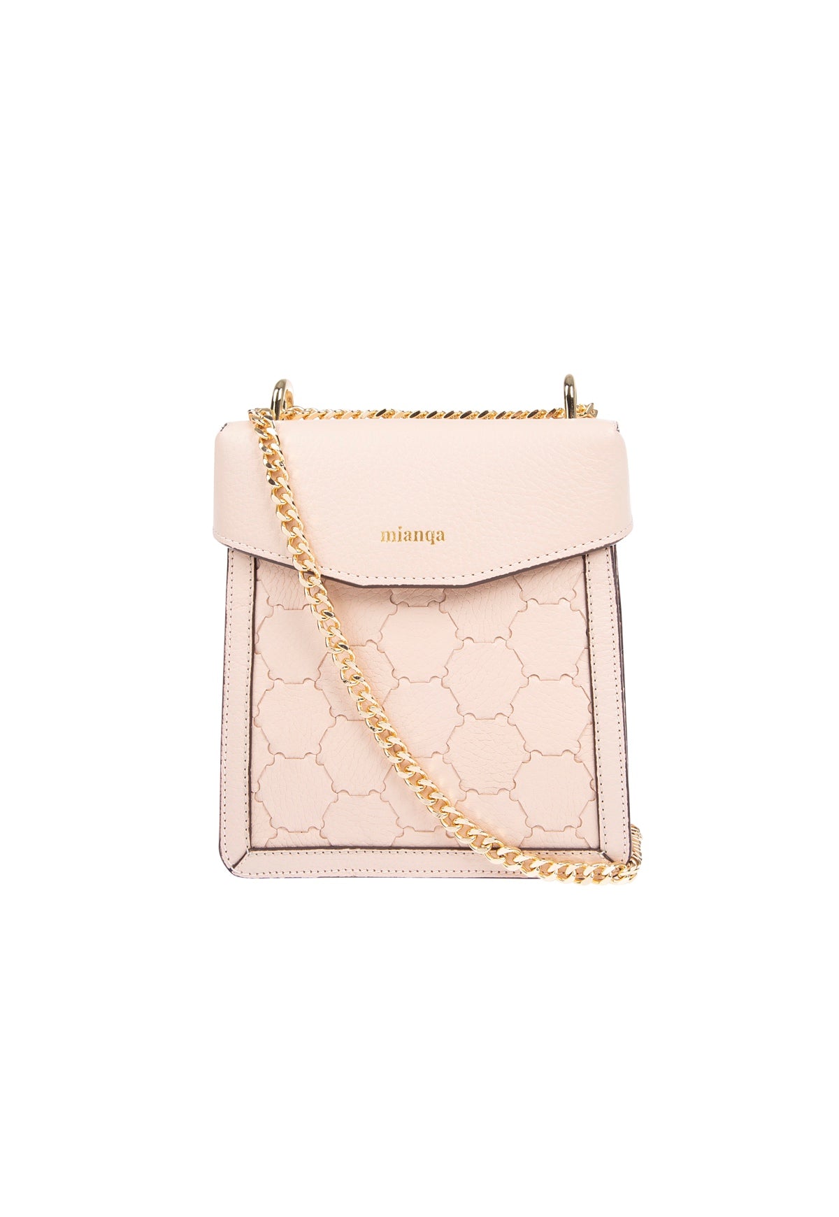 Fureya Designer Leather Crossbody Bag Dust Pink