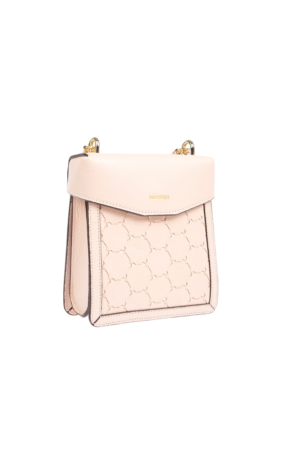 Fureya Designer Leather Crossbody Bag Dust Pink