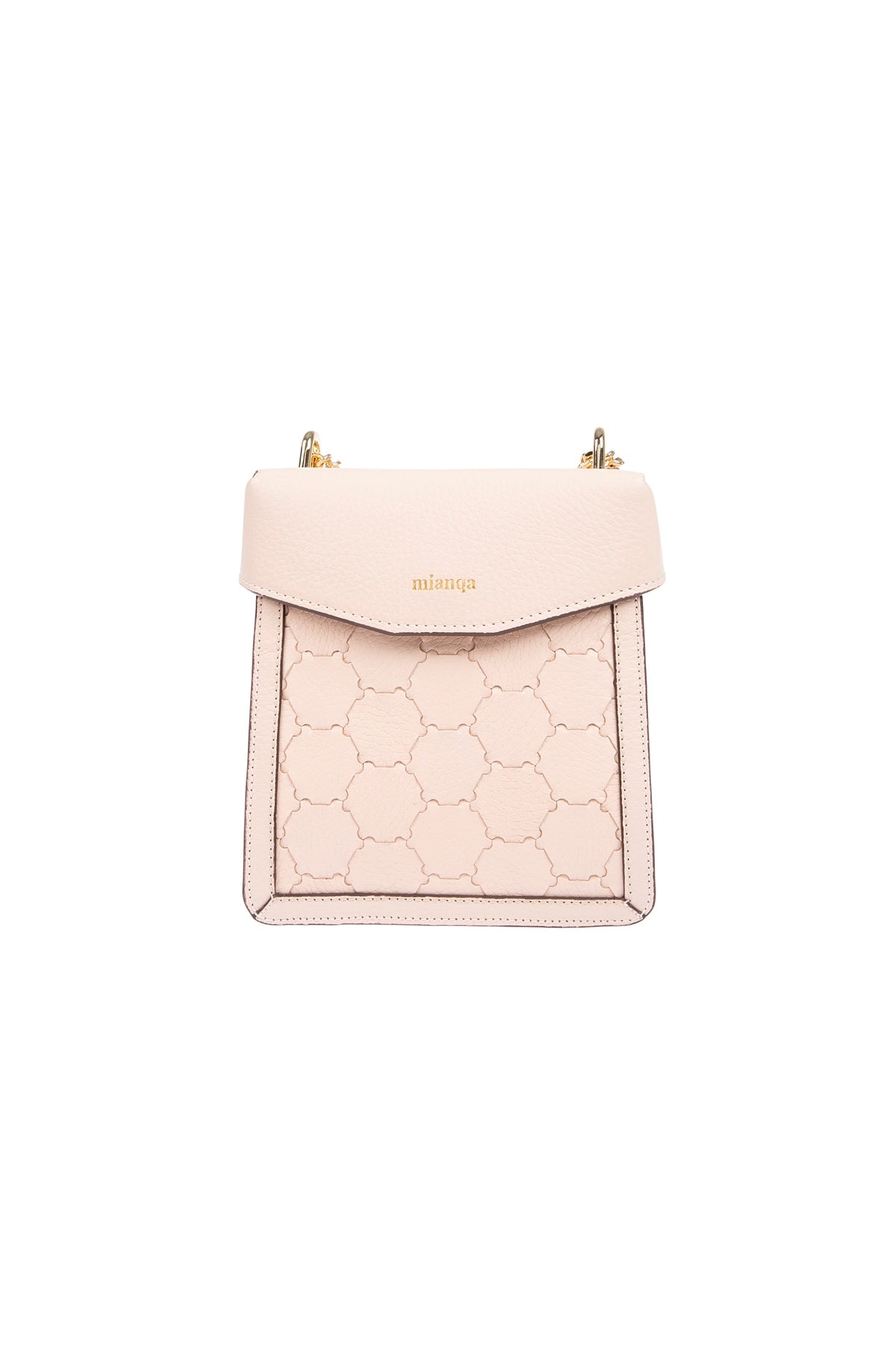 Fureya Designer Leather Crossbody Bag Dust Pink