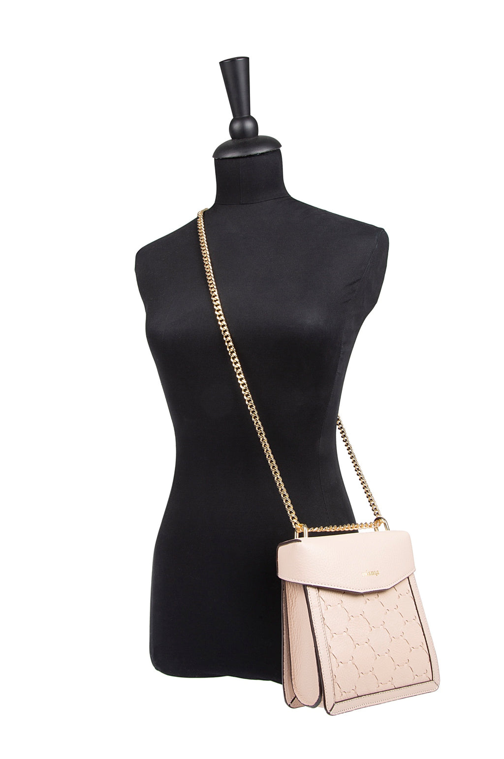 Fureya Designer Leather Crossbody Bag Dust Pink