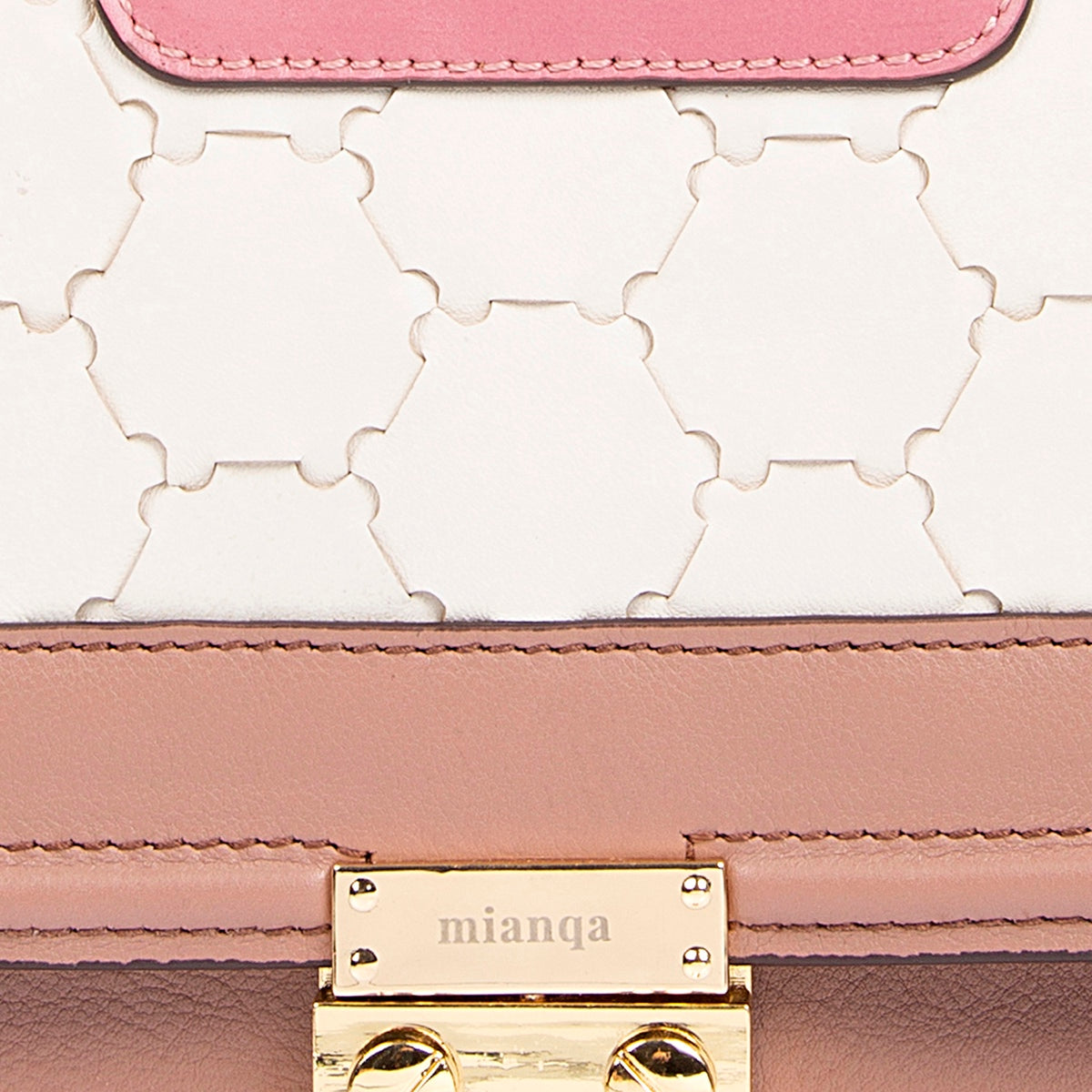 Mualla Designer Leather Shoulder Bag Pink