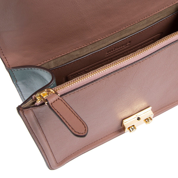 Mualla Designer Leather Shoulder Bag Pink