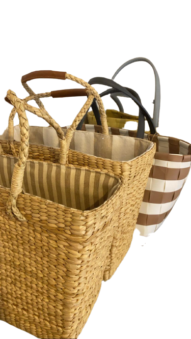 Mosaic Bag Designer Brown & White