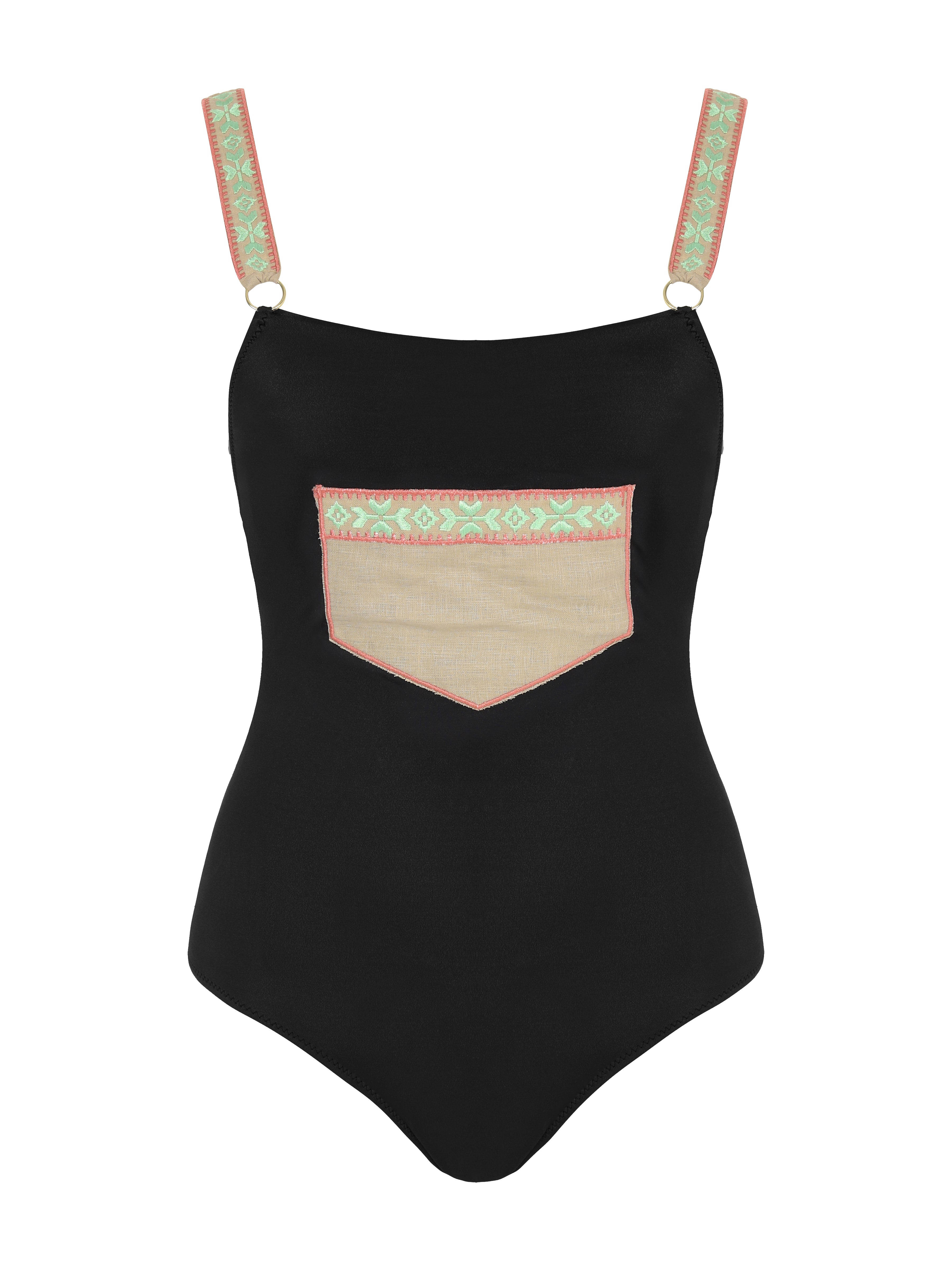 Posh One Piece Designer Black Swimsuit