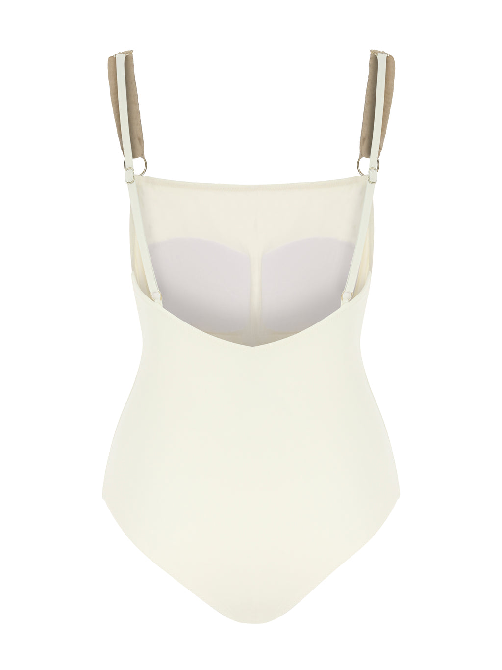 Posh One Piece Designer Cream Swimsuit