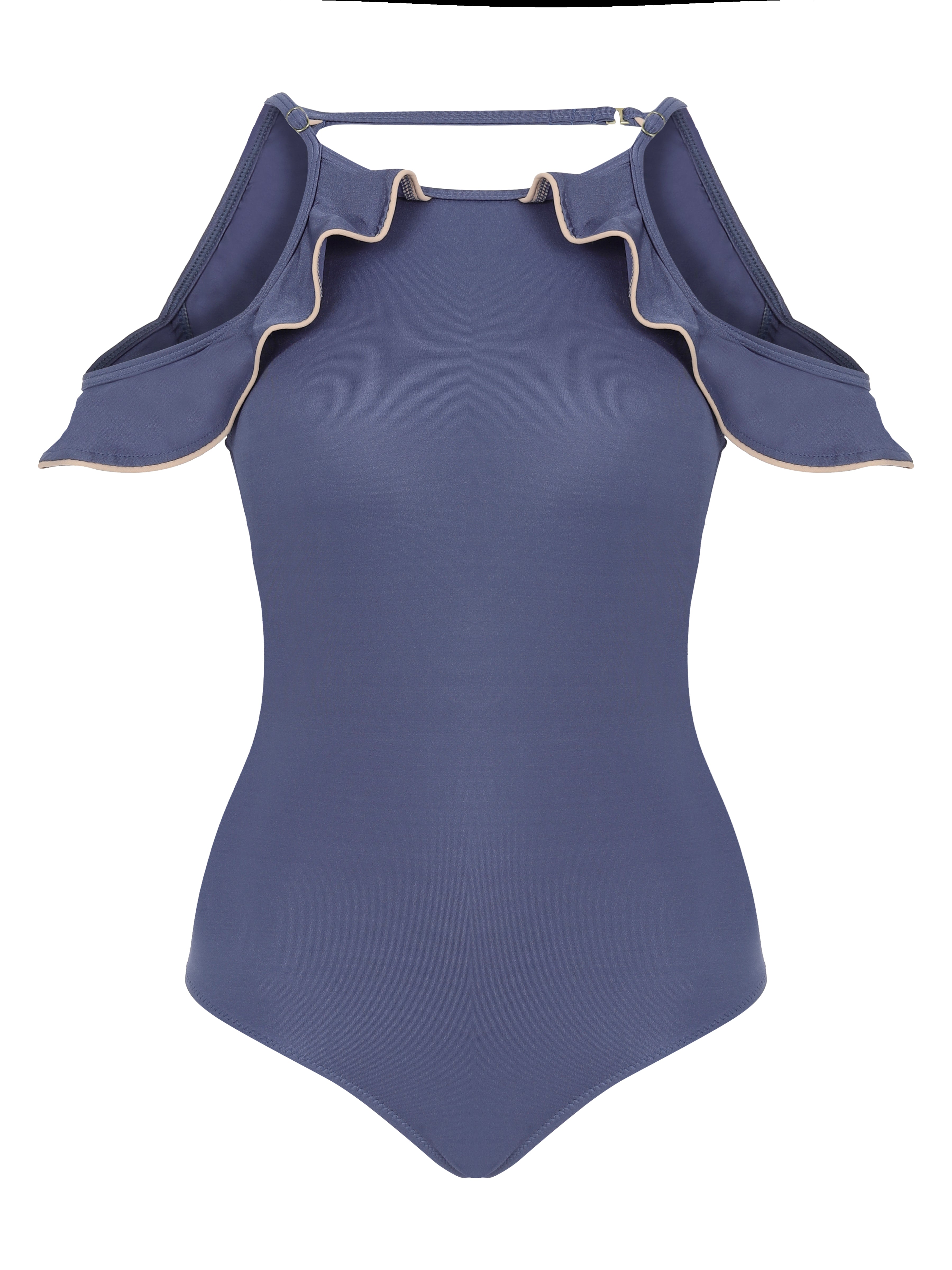 Ruffle One Piece Designer Vien Swimuit