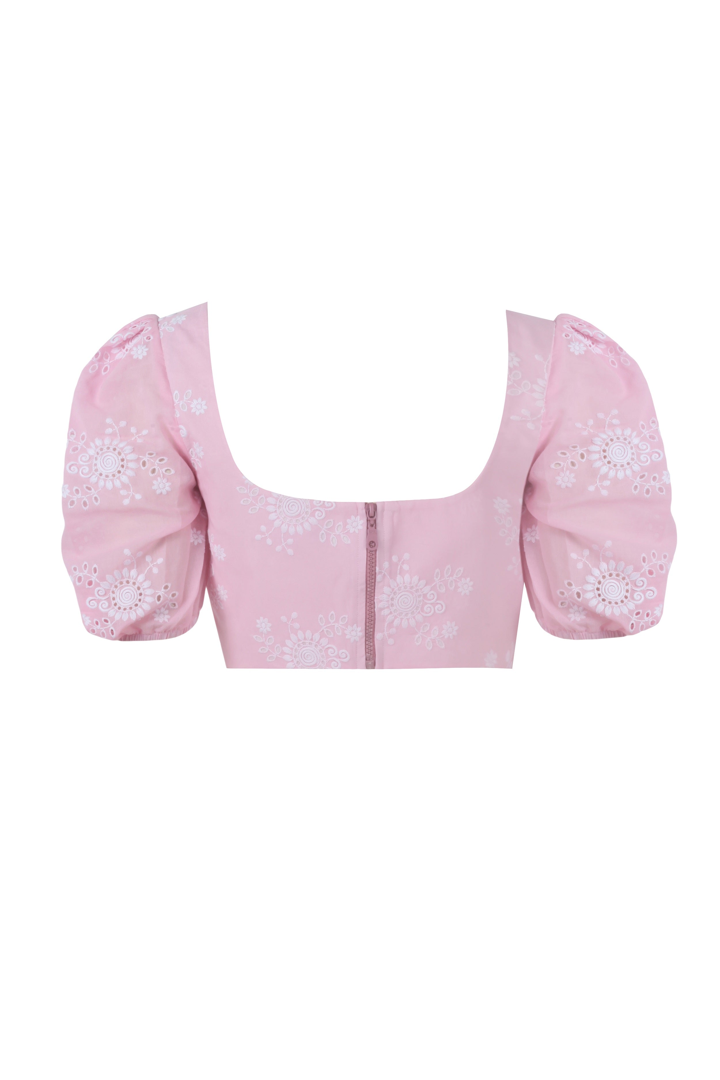 Seaside Whisper Baby Pink Designer Crop Top