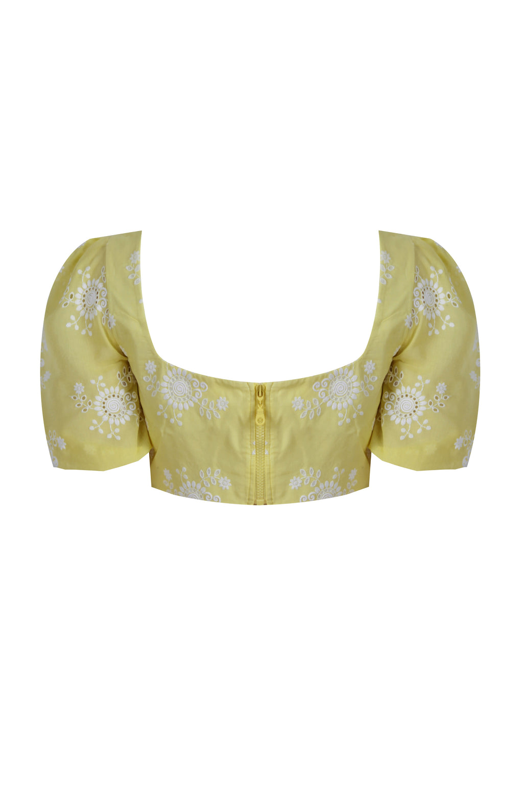 Seaside Whisper Yellow Designer Crop Top