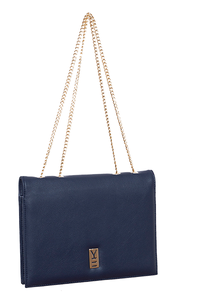 Designer Fancy Note Bag Navy-Black Mirror