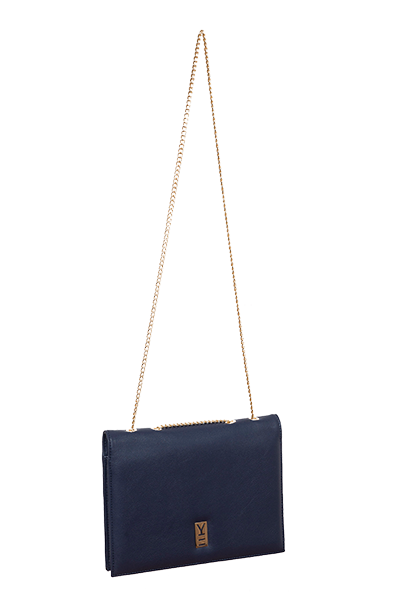 Designer Fancy Note Bag Navy-Black Mirror