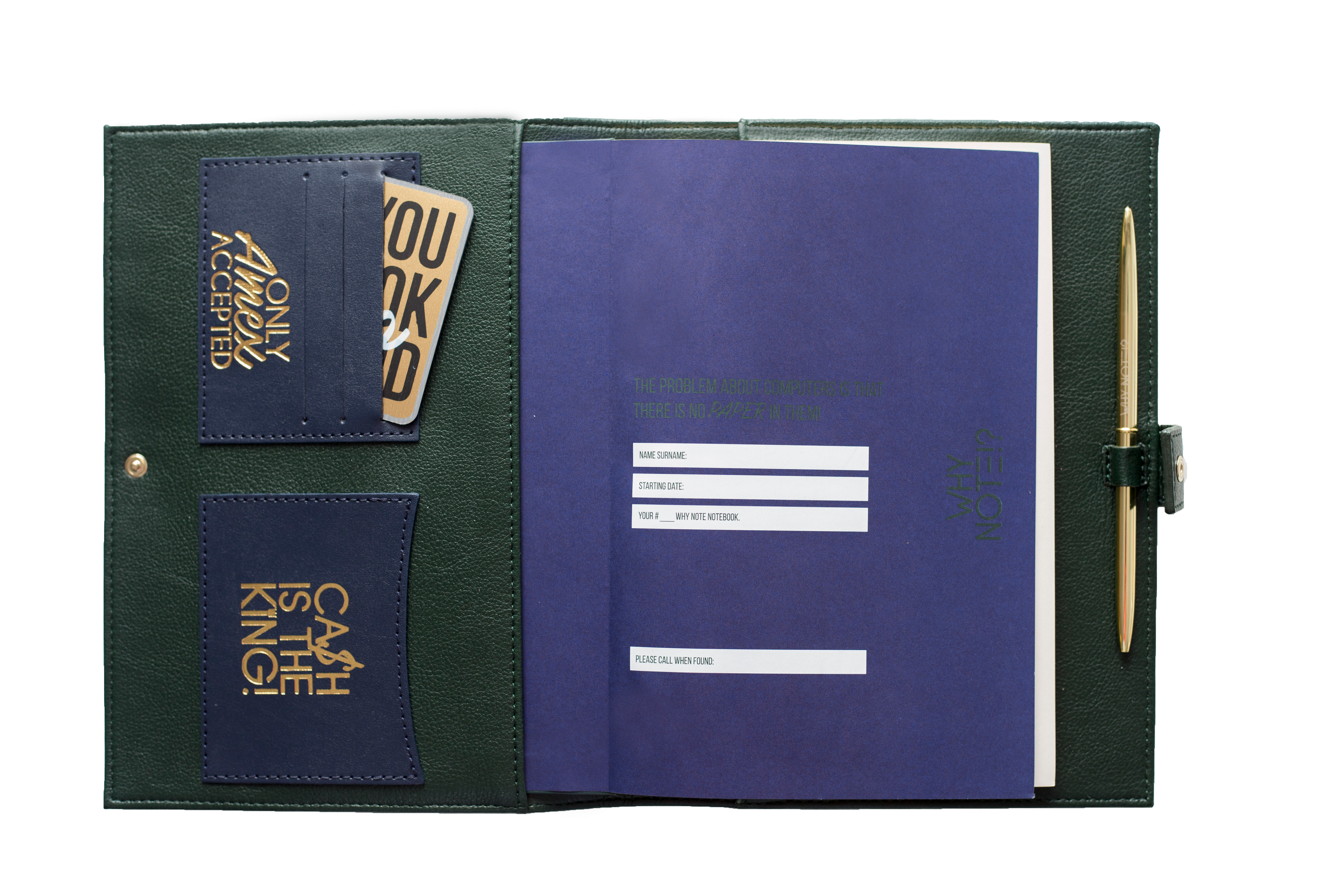 Designer Fancy Note Bag Green-Navy Mirror