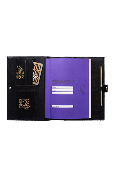 Designer Fancy Note Bag Black Mirror