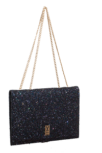Designer Fancy Note Bag Navy Glitter Mirror