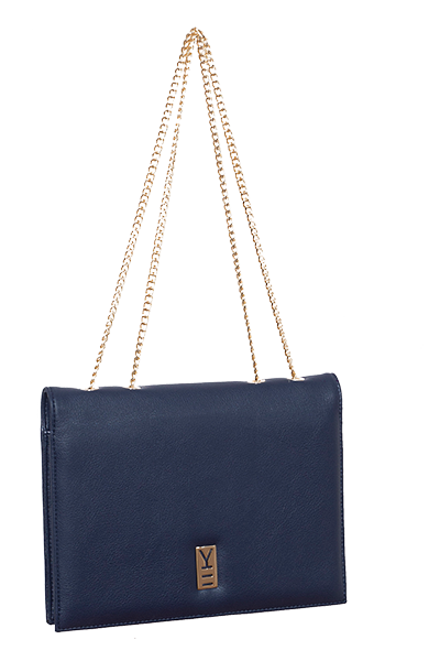 Designer Fancy Note Bag Navy-Orange Mirror