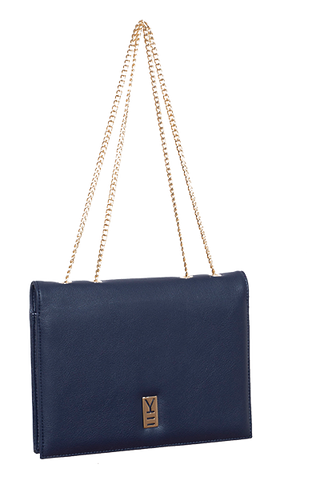 Designer Fancy Note Bag Navy-Orange Mirror