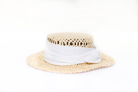 Designer Straw White Hat