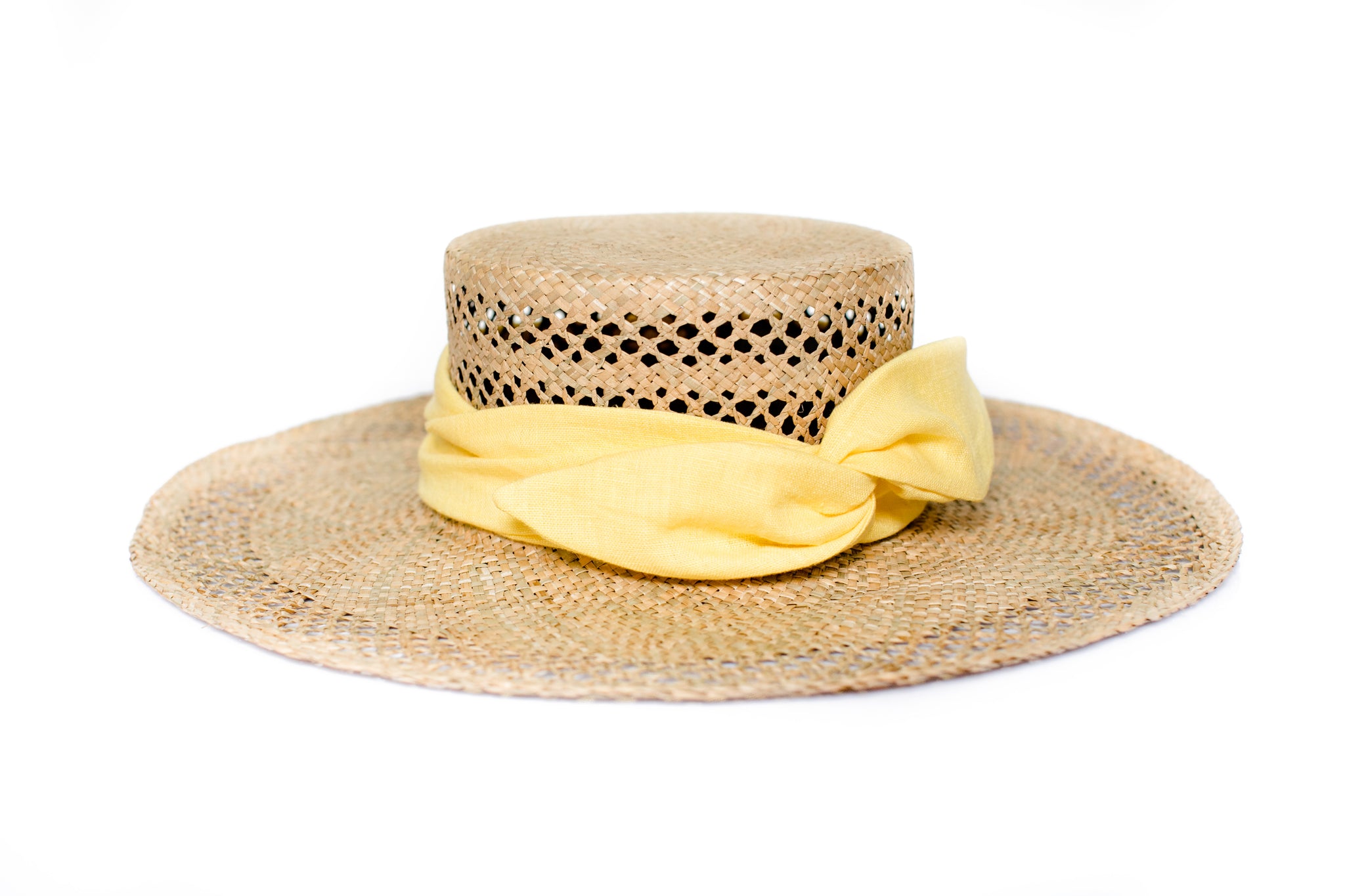 Designer Straw Yellow Hat