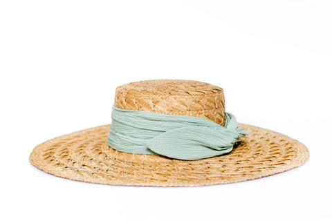 Designer Straw Mint Hat