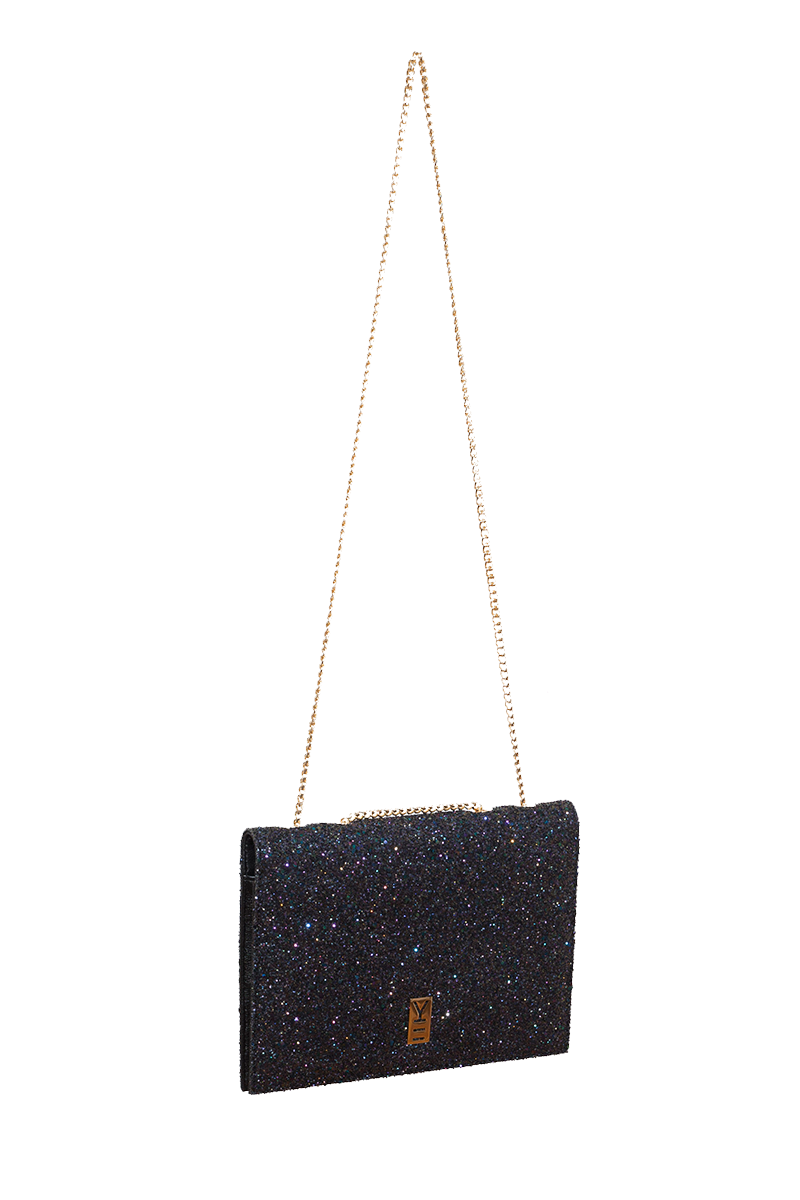 Designer Fancy Note Bag Navy Glitter Mirror