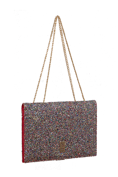 Designer Fancy Note Bag Multicolor Glitter Mirror