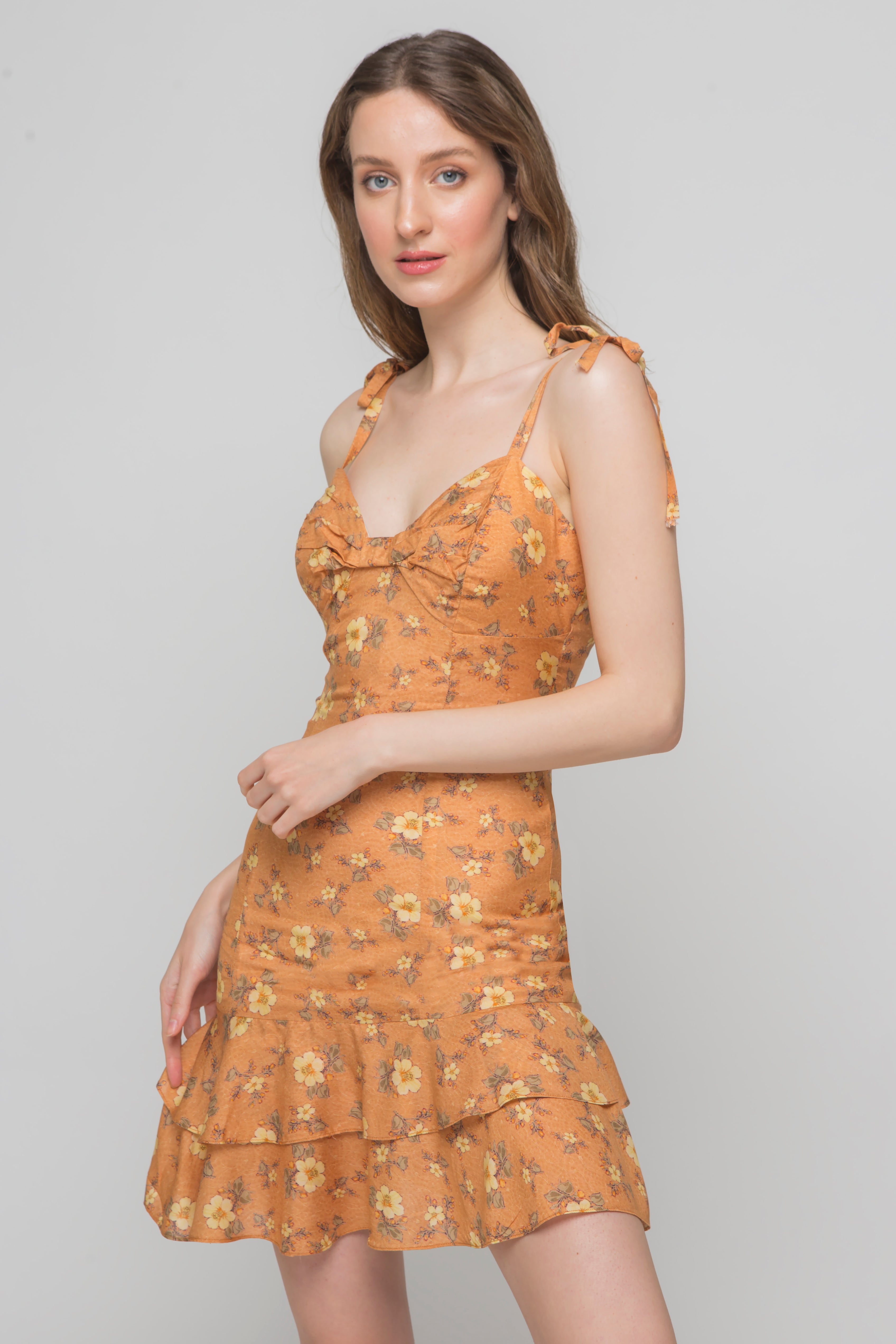 Miracle Touch Orange Designer Dress