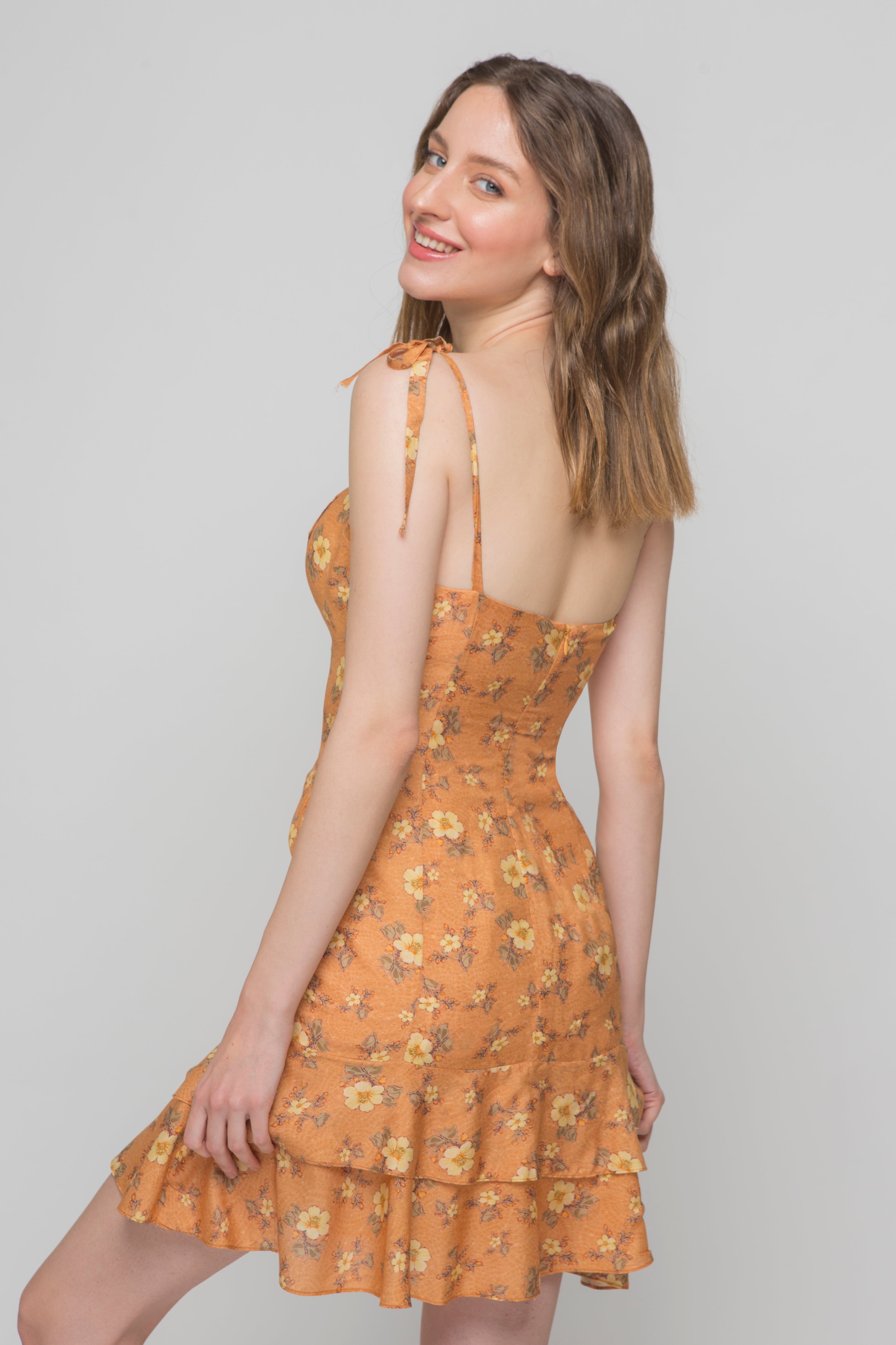 Miracle Touch Orange Designer Dress